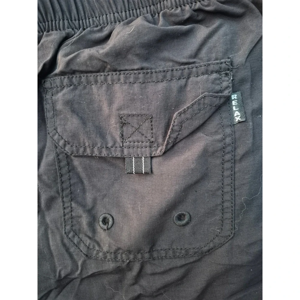 Tommy Bahama Relax Mens Black Swim Trunks Board Shorts Mesh Liner L 5in Inseam